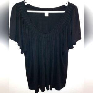Women's size 20 cute black short sleeve top excellent used condition